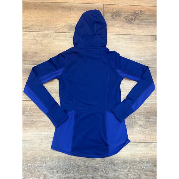Athleta Plush Tech Hoodie 3.0 Sapphire Blue Size XXS Hoodie Workout Top - Picture 2 of 9